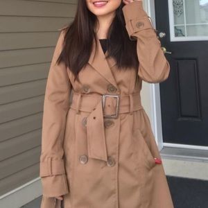 Suzy Shier Trench Coat Size Small